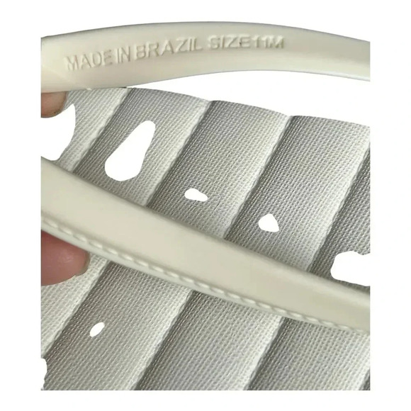 Tory Birch Kira Flip Flops Sandals Cream Ivory color size 11 M  Logo Women’s - Picture 3 of 6